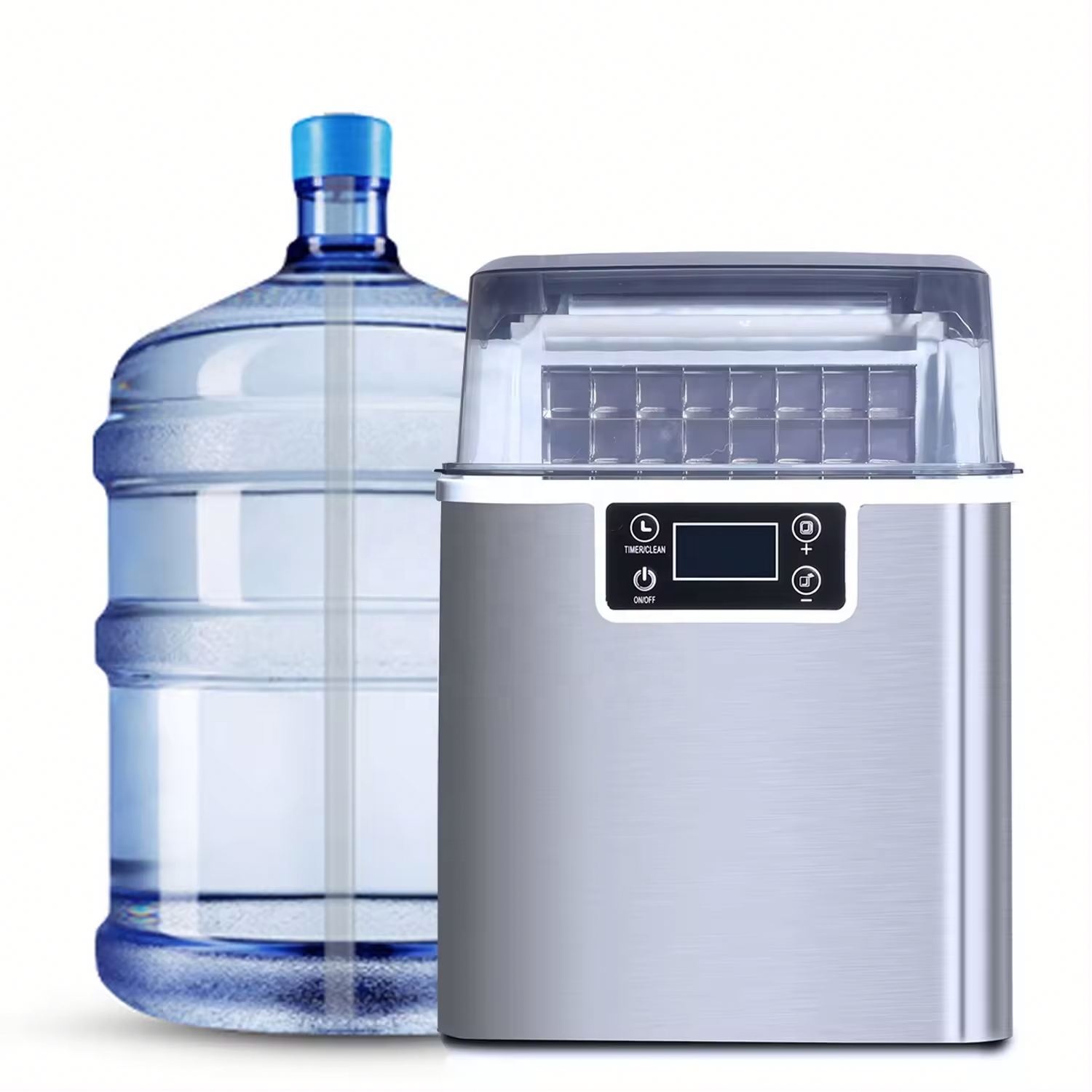 Commercial Kitchen Ice Machine - 業務用カスタム製氷機、業務用セルフクリーニング機能付き卓上型、家庭用キッチン、パーティー用