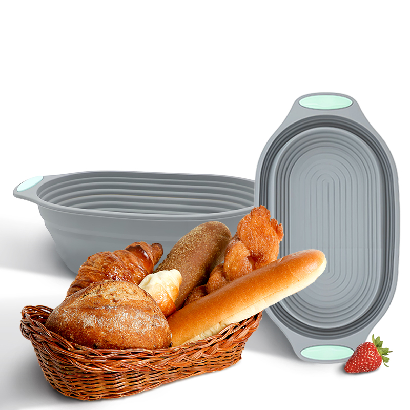 Crepe Maker Griddle - 1PC シリコン製折りたたみ式バンネットパン発酵バスケット - サワードウパン焼きボウル食品グレードキッチンアクセサリー