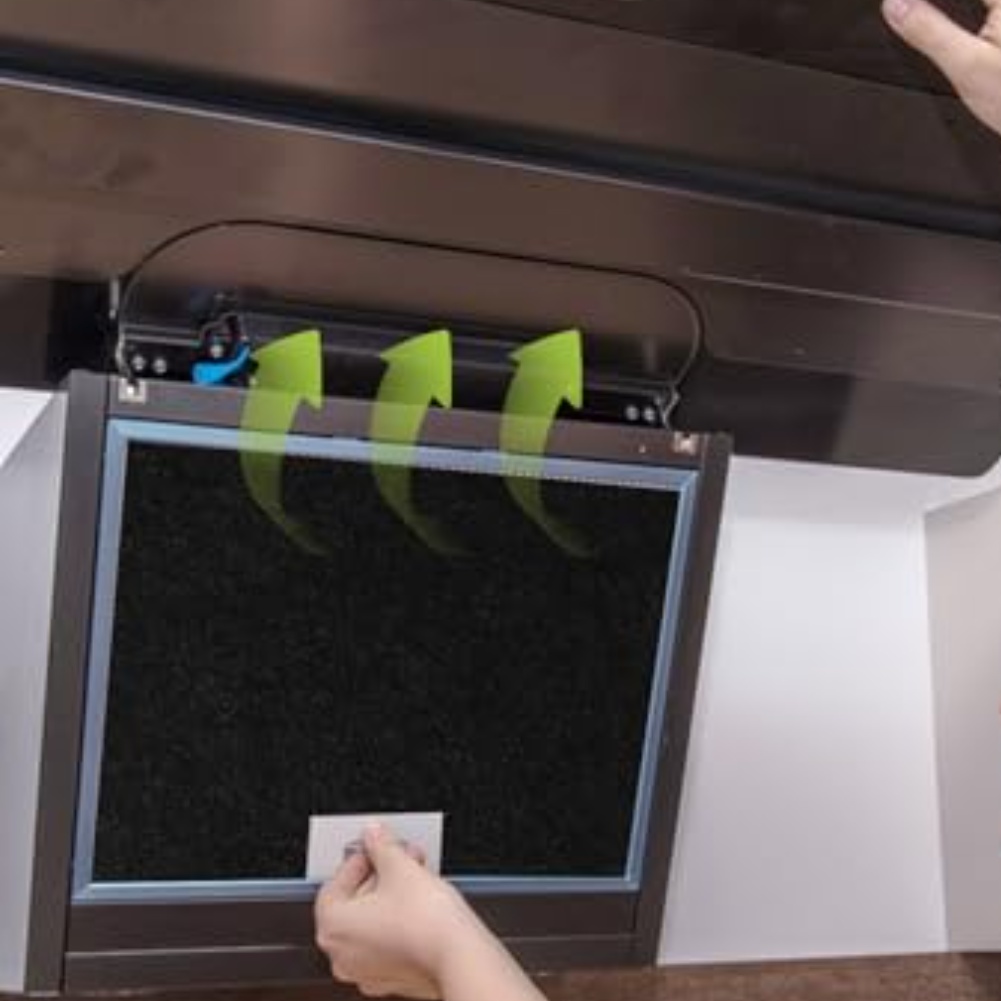 Commercial Kitchen Hood Design - レンジフード用に設計された活性炭フィルター 57x47cm は、家庭用および軽商業用キッチンで中和効果を発揮します