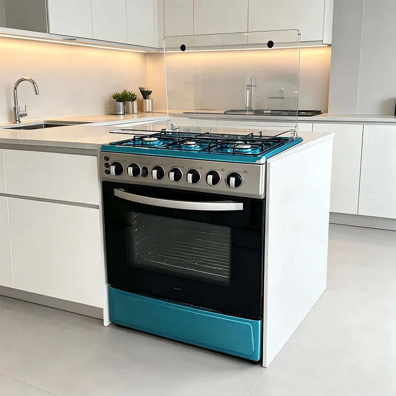 業務用6口ガスコンロとオーブンのコンビネーション—洋食レスト - Commercial Kitchen Gas Stove のレビューと価格