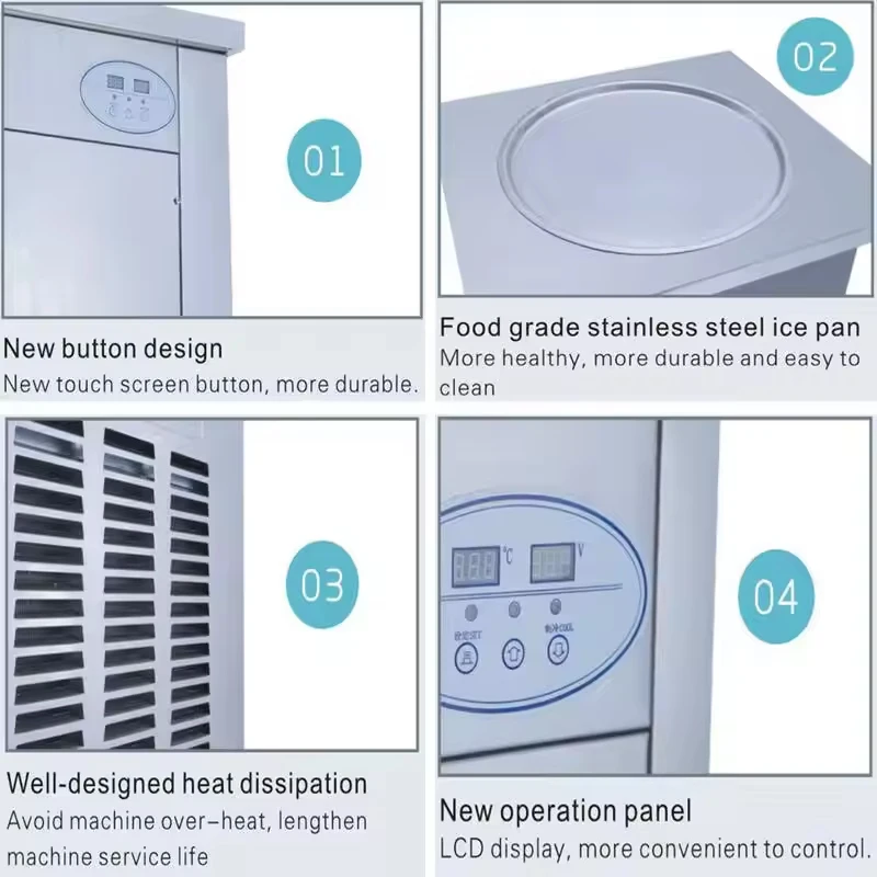 自動大型ポットアイスクリームフライヤー、5バレルロール成形機 - Commercial Kitchen Ice Machine のレビューと価格