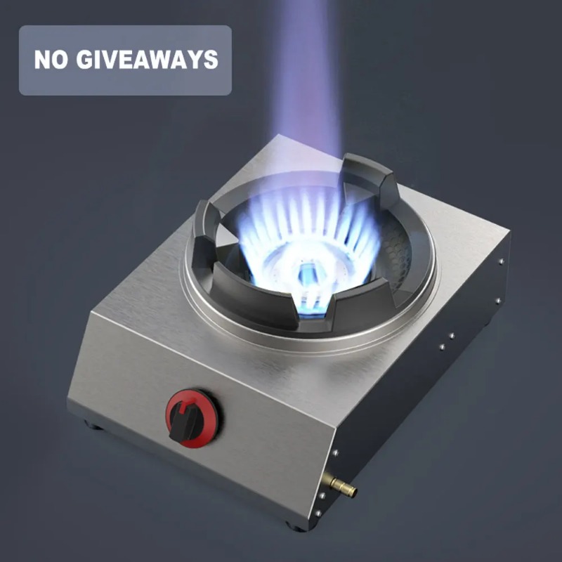 キッチンガスコンロ シングルガスストーブ 家庭用ステンレス製 - Commercial Kitchen Gas Stove のレビューと価格