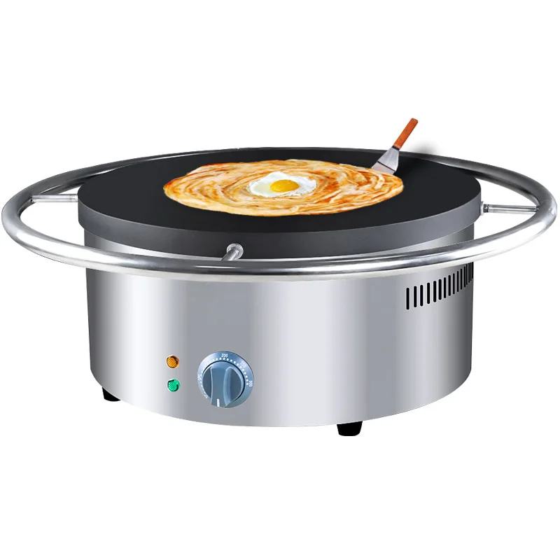 手動回転式電気パンケーキグリドル、伝統的な中華パンケーキパン - Crepe Maker Griddle のレビューと価格