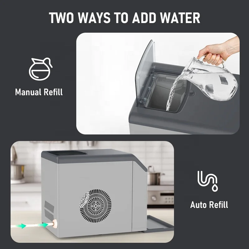 33ポンド/24時間 商用製氷機 自動洗浄機能付き カウンタ - Commercial Kitchen Ice Machine のレビューと価格
