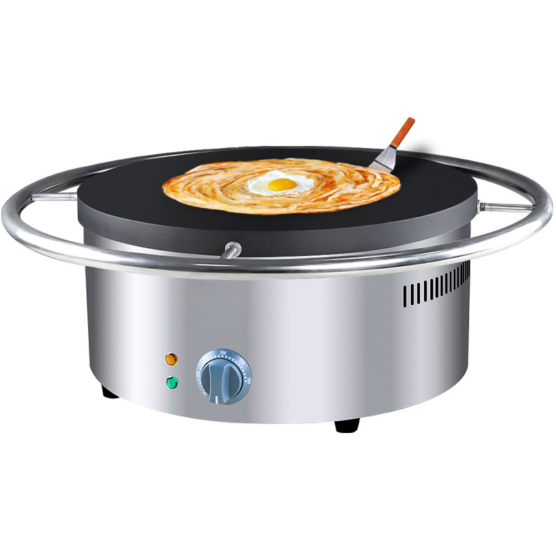 手動回転式電気パンケーキグリドル、伝統的な中華パンケーキパン - Crepe Maker Griddle のレビューと価格
